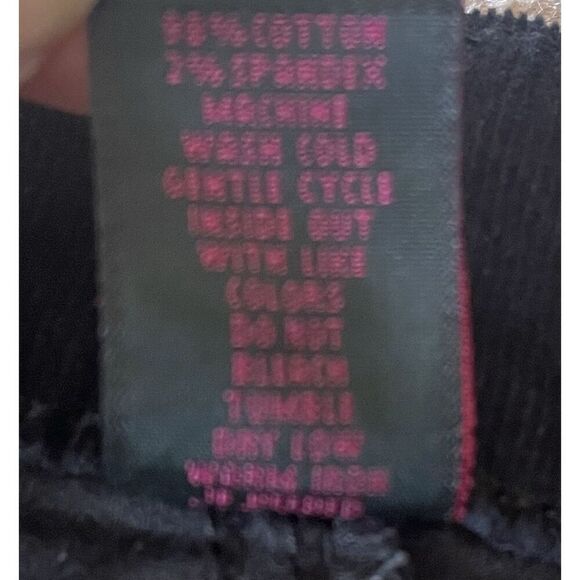 JW (JW Style) Corduroy Black Women’s Boot Cut  Stretch Jeans Pants Size 8 - Picture 3 of 7